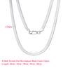 Effie Queen 925 Sterling Silver 3mm 4.5mm Flat Herringbone Snake Chain Necklaces 40-60cm Unisex Snake Chain Daily Jewelry SC35