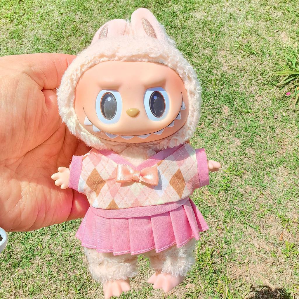 17CM Pendant Doll Baby Clothes First, Second and Third Generation Blind Box Dress Set Accessories