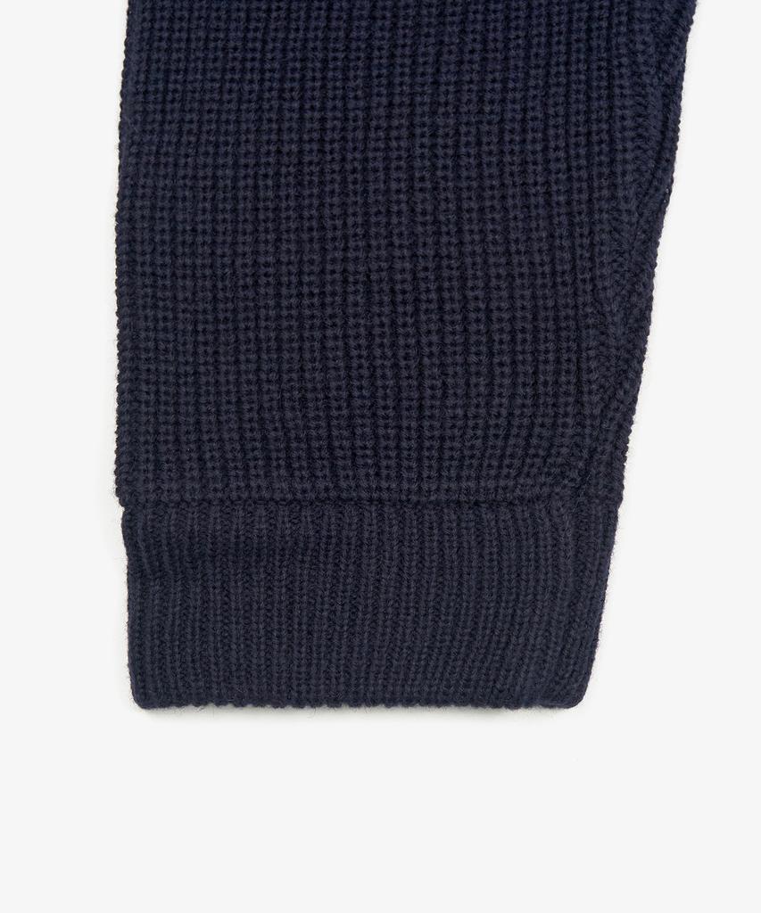 Toffee Oversized Round Neck Knit Cardigan (Navy)