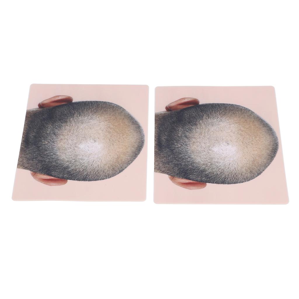 Man Bald Micropigmentattion Practice Skin Silicone Hairline Microblading Practice Pads for Scalp Pra