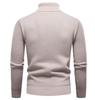 Men's Autumn-Winter Plus Velvet High Neck Sweater - Warm, Thick Knitwear for Middle-Aged Dads