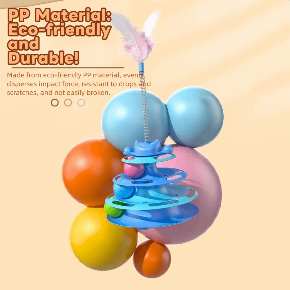 Physical Exerciser Kitten Toys 3 Layer Pet Plaything Fun Puzzle Game Cat Toy Tower  Multi-Cat