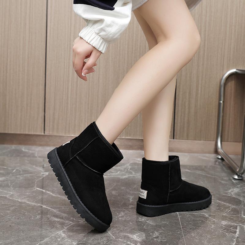 [Customized] A008 new snow boots women's short boots winter fur 2021 integrated low tube short boots thickened cotton