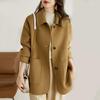 Women Winter Coat New Korean Style Woolen Camel Single Breasted Coat for Women Autumn