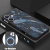 Whale Print Soft TPU Case For iPhone 16E 16 15 14 13 12 Pro Max 11 Magnetic For Magsafe Wireless Charge Silicone Phone Cover