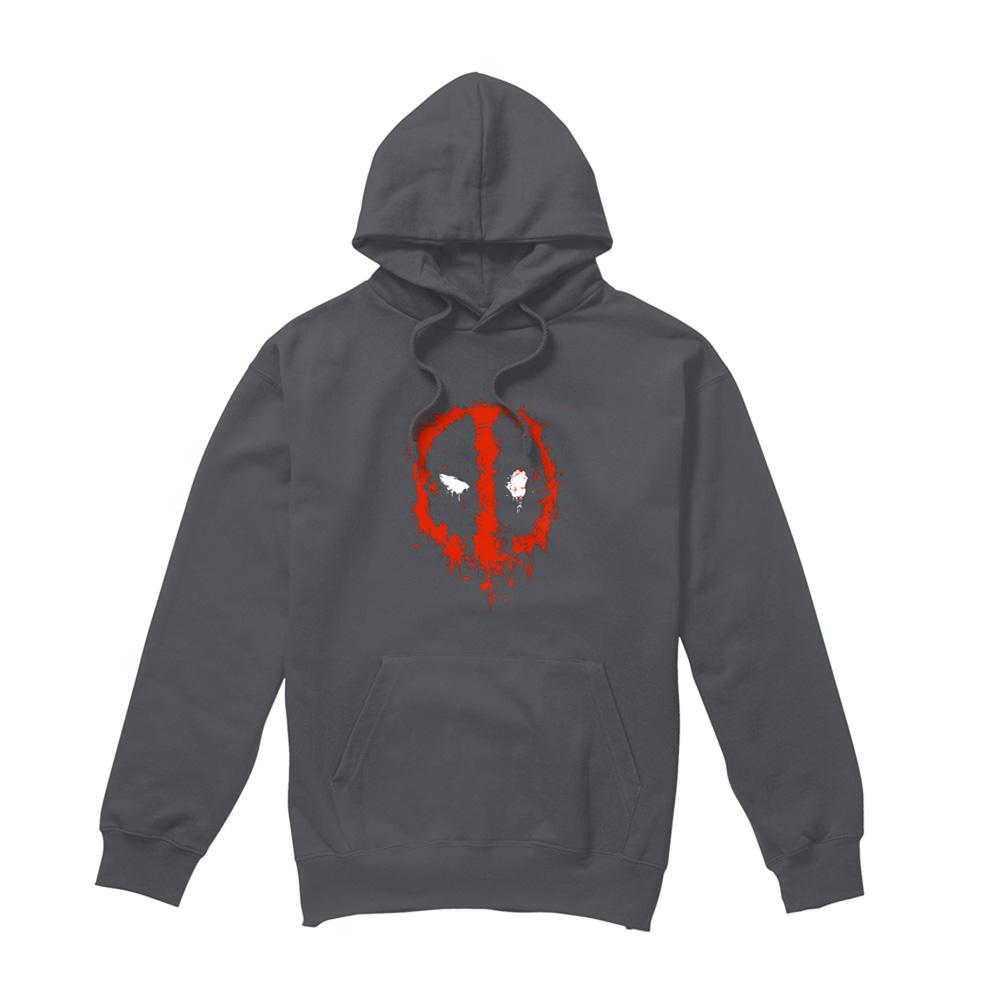 Deadpool Unisex Adult Painted Logo Hoodie