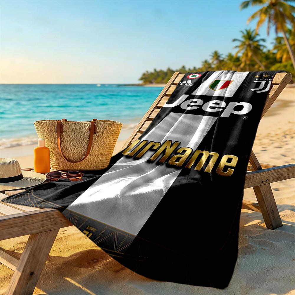 Juventus Personalized Name Beach Towel Quick-Dry Soft Microfiber Suitable for Sports Travel Swimming Yoga Bathroom Beach And Pool