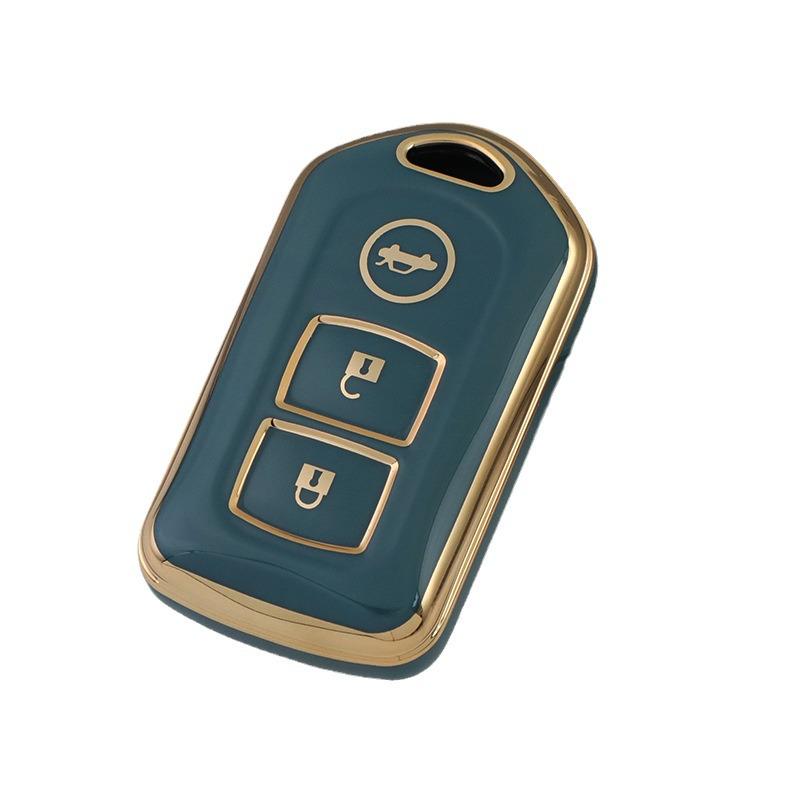Gold Edge TPU Soft Key Case for 2-3 Button Toyota Camry, Yaris, Verso, Vios FS