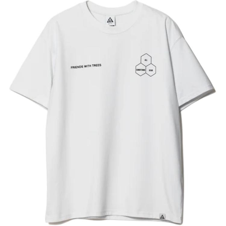 

Nike Loose Fit Round Neck Letter Short Sleeve T-Shirt Men Tops White HJ0797121 L