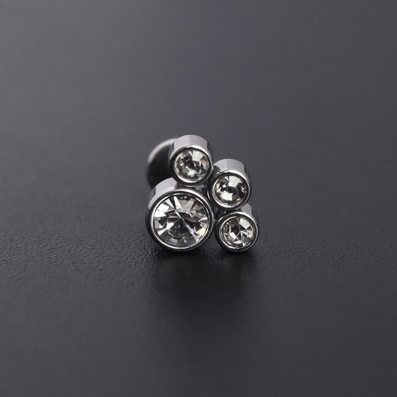 

Shinma 16G Internal Thread Titanium Steel Rhinestone Labret Stud Earrings Ear Bone Stud Fashion Elegant Stylish Piercing Jewelry A1 One, Rod Thickness 1.2, Rod Length 8mm