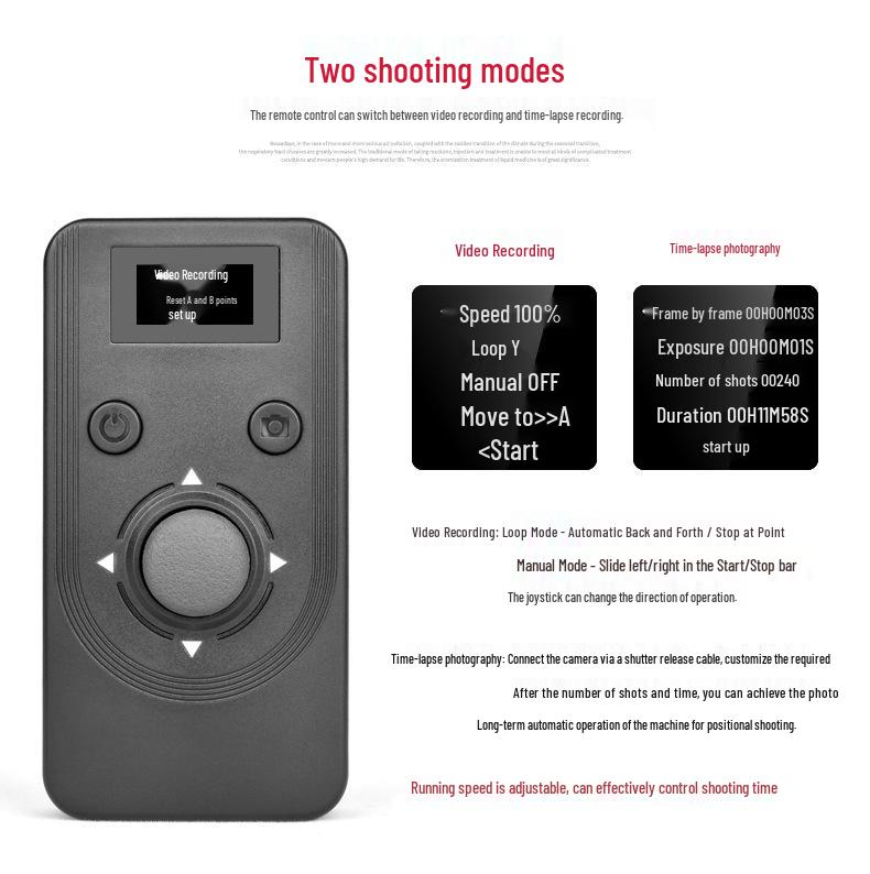 YELANGU Portable Electric Video Slider with Wireless Remote Control for DSLR Cameras