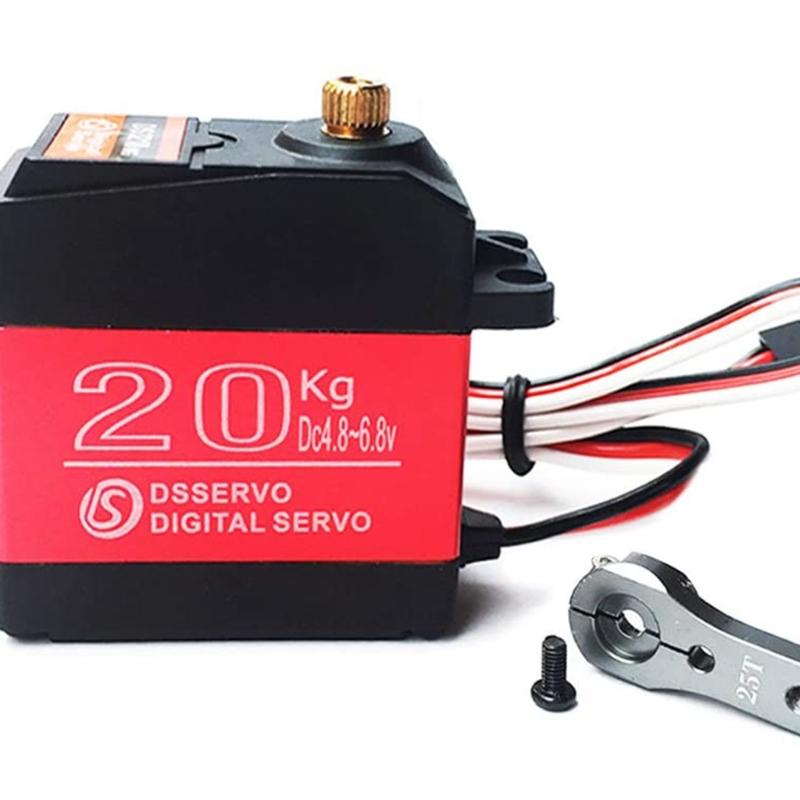 1pcs 20kg High Torque Coreless Servo Motor Metal igital Waterproof Gear & Copper+Aluminum Servo Gear for Robotic IY