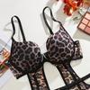 Lenjerie de corp tip ursuleț cu imprimeu leopard onesie sexy cu lanț metalic ciorapi set de lenjerie sexy