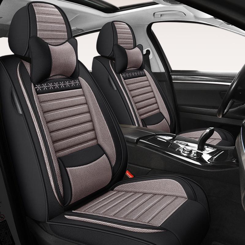 Linen Car Seat Cushion for Dongfeng Peugeot Models: 4008, 206, 207, 307, 408, 308, 2008, 5008