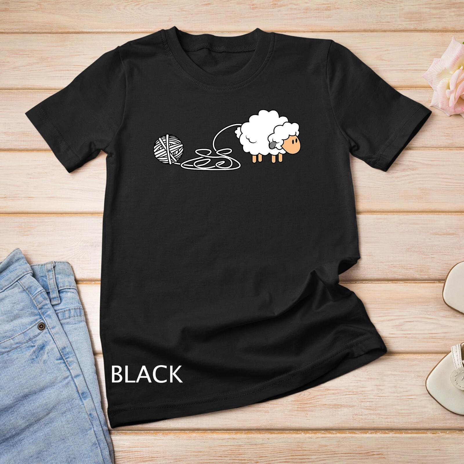 Knitting Crocheting Sheep Knitter Yarn Needle T-Shirt Mens Womens Tees Top Unisex T-Shirt Mens Womens Tees Top S