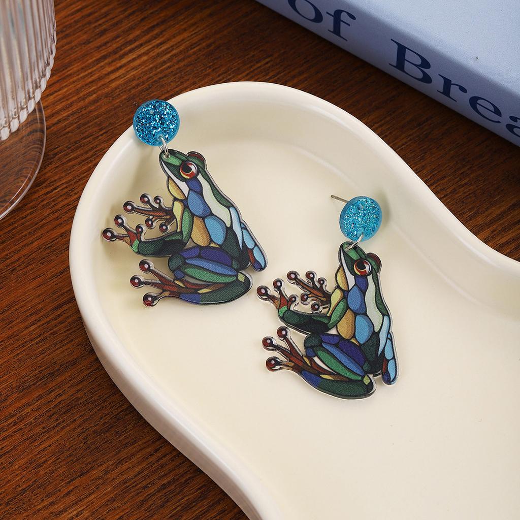 Creative Cartoon Design Sense Symphony Swan Cat Earrings, Autumn And Winter Colorful Animals High Sense Unique Earrings Women