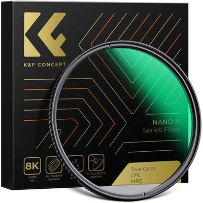 Concept 58mm True Color CPL-filter elimineert gele waas, contrastaanpassing, reflectie, hoge transmissie, circulair polarisatiefilter met 28 lagen.