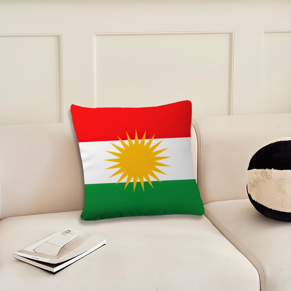 Flag of Kurdistan cushion cover Pillow Cover Decoration Room Home Sofa living Office Car Nordic Simplicity