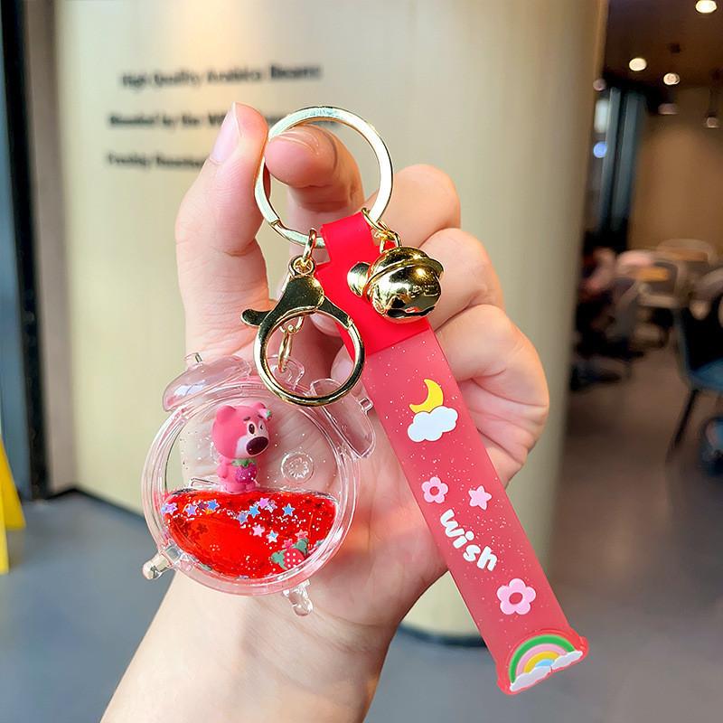 Unique Floating Sand Acryl Keychain Cute Astronaut Design For Gifts And Souvenirs