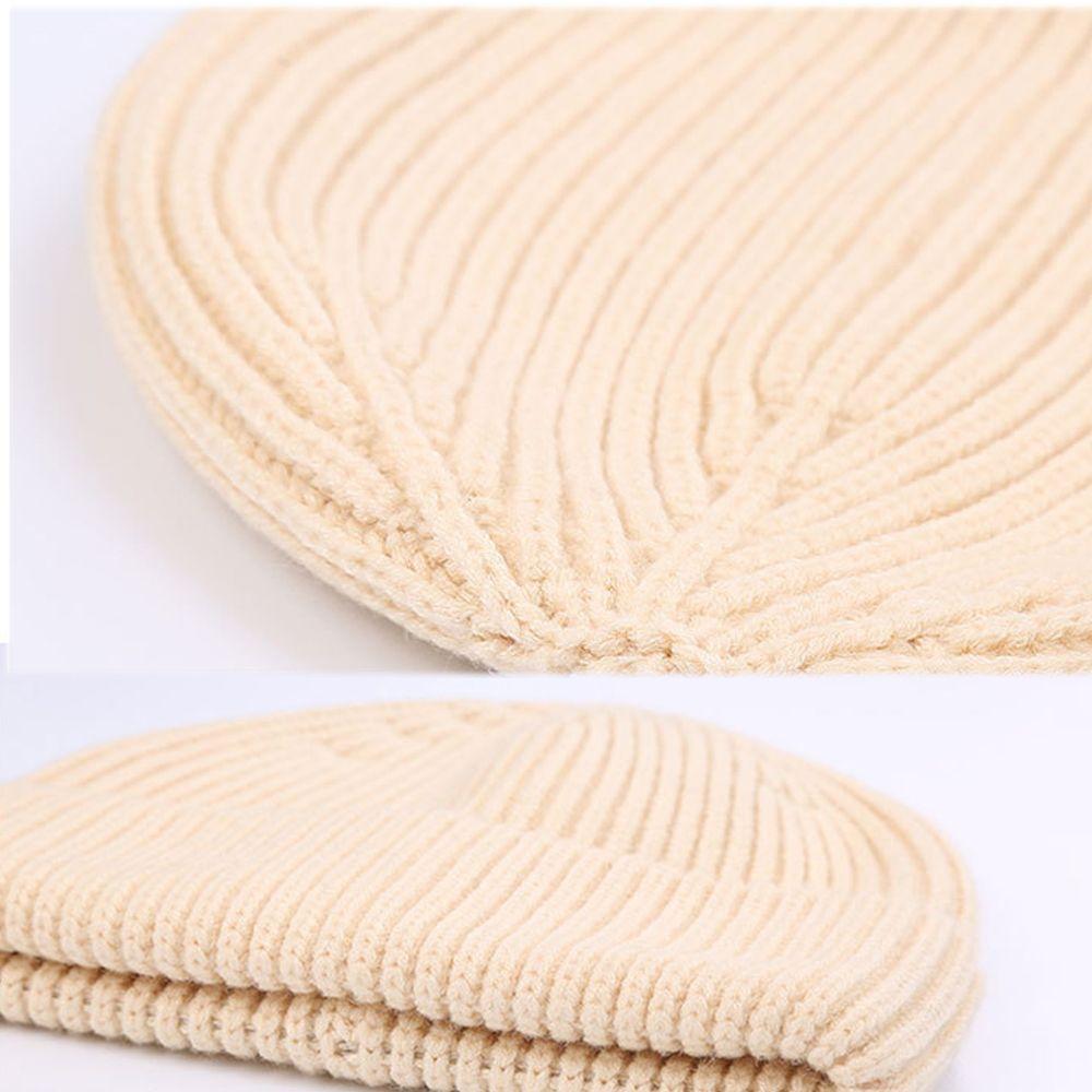 Bonnet Hat Solid Color Women Skullcap Knitted Brimless Hat Korean Style Beanie Hats Men Docker Cap