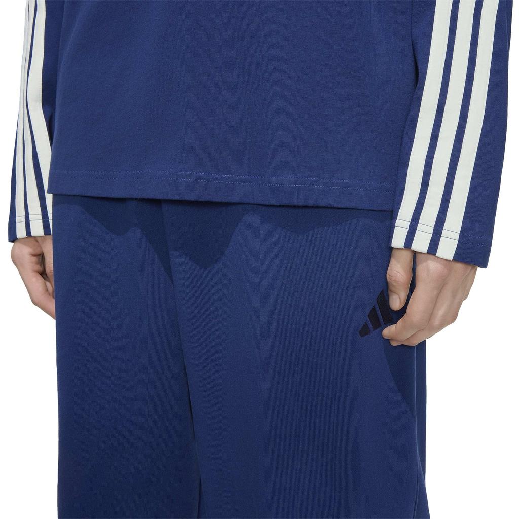 KIT WH769 Dark S [Adidas] Long-Sleeve T-Shirt 3-Stripes Men's Blue/Off-White (HY7961)
