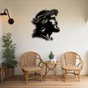 Silhouette Métallique Jésus Art Mural Décoration Chrétienne Religieuse avec Couronne d'Épines Croix Minimaliste Suspendue pour Salon Chambre à Coucher