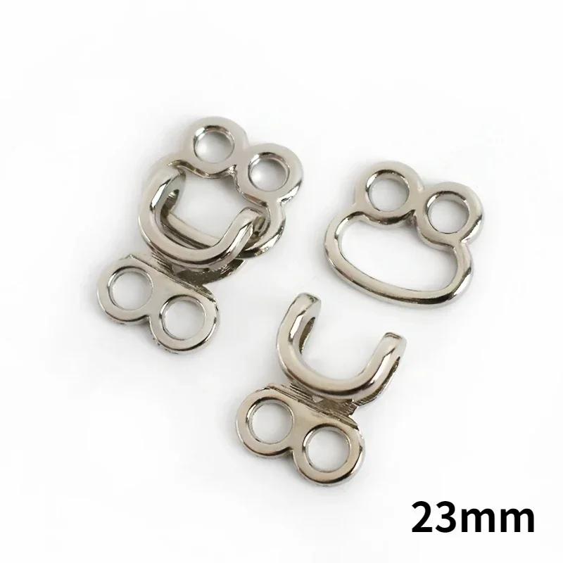 20Sets 18-27mm Metal Invisible Garment Hook Jeans Pants Skirts Adjust Clasp Decoration Buttons DIY Sewing Crafts Accessories