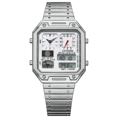 

Citizen Record Label JG2120-65A Thermo Sensor Wristwatch, White, Men s and Women s, Available at Select Retailers