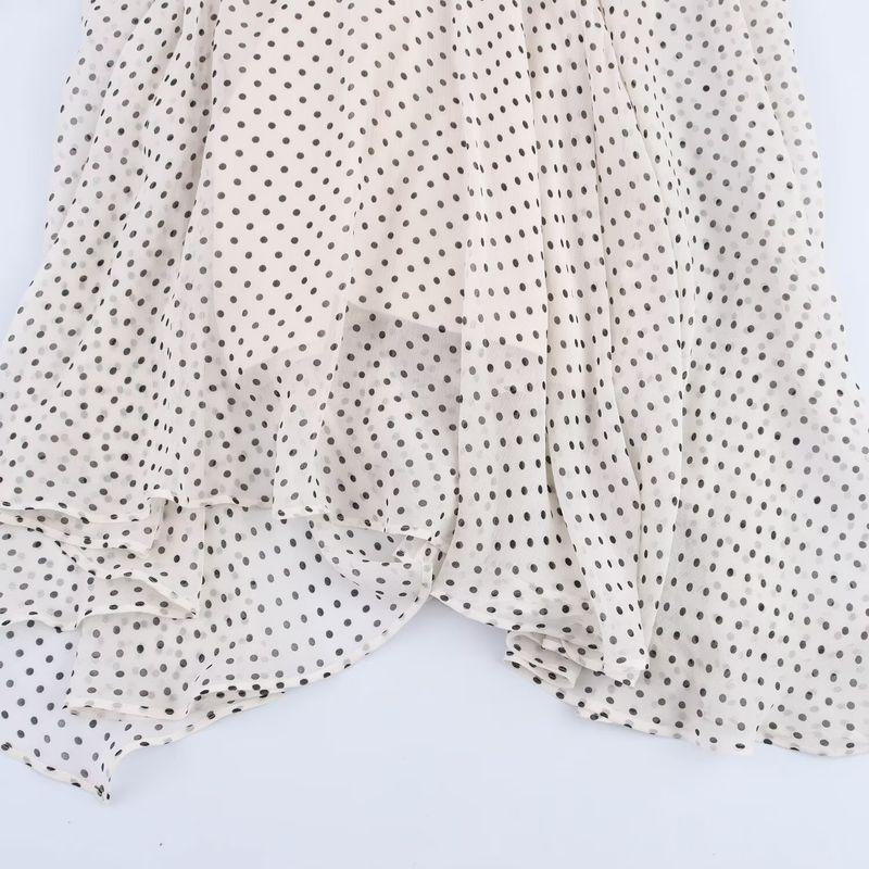 Kaslead New Women clothes Western Style Fashion Polka Dot Neck Collar Dress 5289042