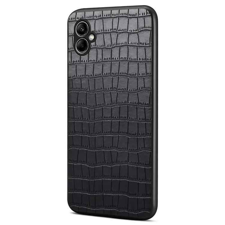 

For Samsung Galaxy A05 4G Slim Case Crocodile Textured Leather+TPU+PC Phone Cover