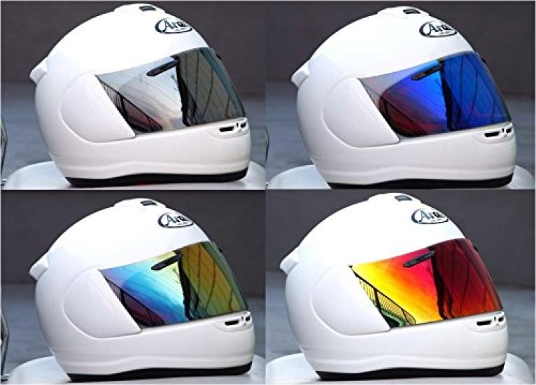 Yamashiro EXTRA Shield Spegelskydd för SHOEI PINLOCK Dark med (Extra) CJ-2 - Rökfärgad/Silver [Kompatibel med J-FORCE4, J-Cruise]