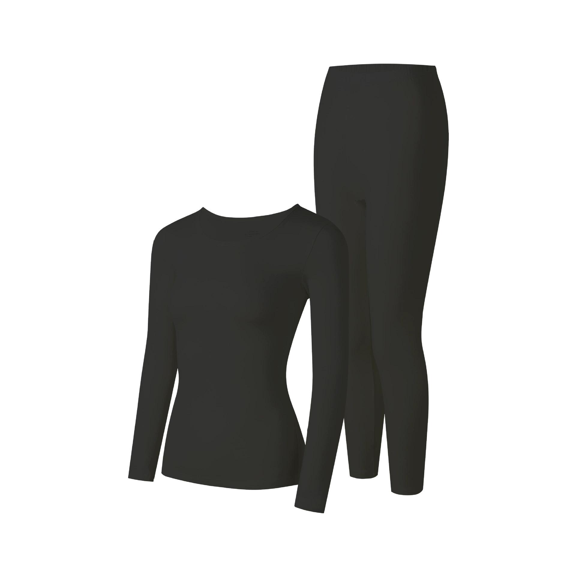 

Женские комплекты термобелья Лонгсливы с подкладкой из полиэстера Зимнее тепло для катания на лыжах и холодной погоды M чёрный