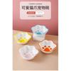 Ceramic Cat Claw Pattern Bowl Dog Drinking Water Food Bowls Anti Overturning Neck Protection, Lovely Pet Articles, 1Pc