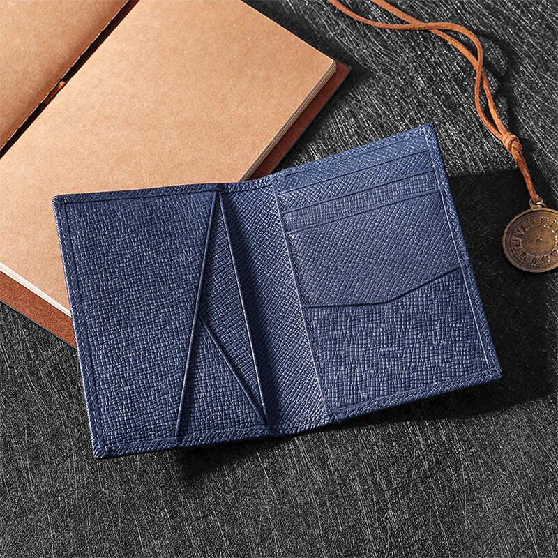 Advanced Top Layer Cowhide Anti Demagnetization Pocket Wallet with Multiple Card Slots, RFID Anti-theft Card Holder, Men's and Women's Real Pickup Bag