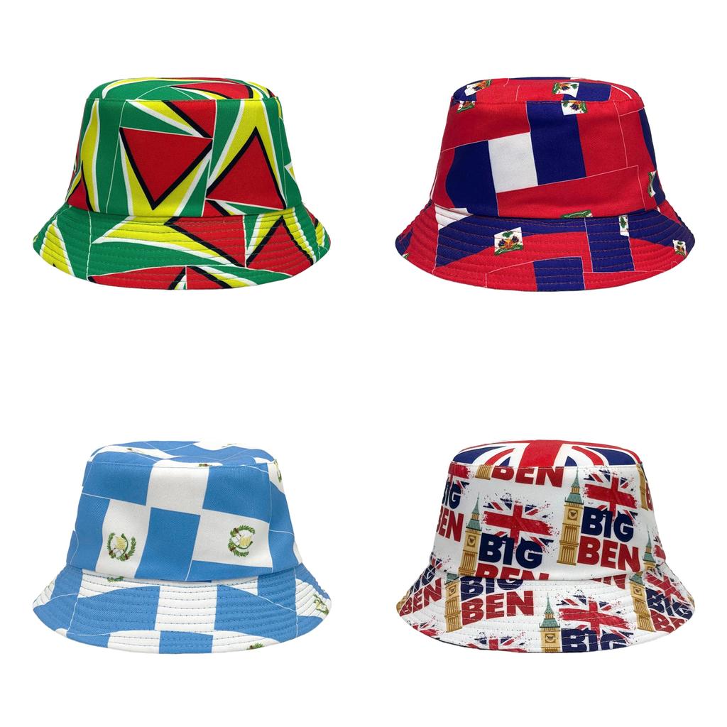 Cotton Summer Sports Cap With World Flag Print For Football And Basketball Fans