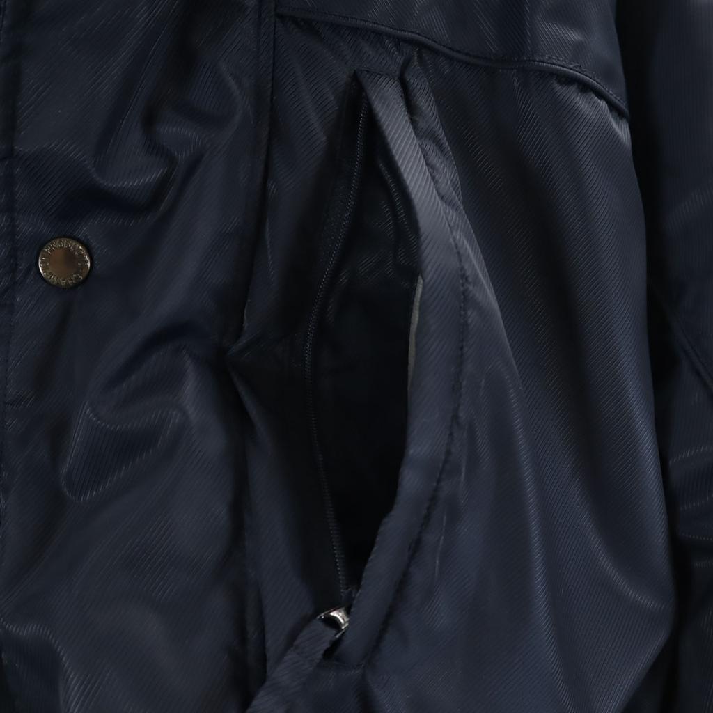 Champion Products Back Logo Bench Coat L Navy Cotton Filling Men's Used