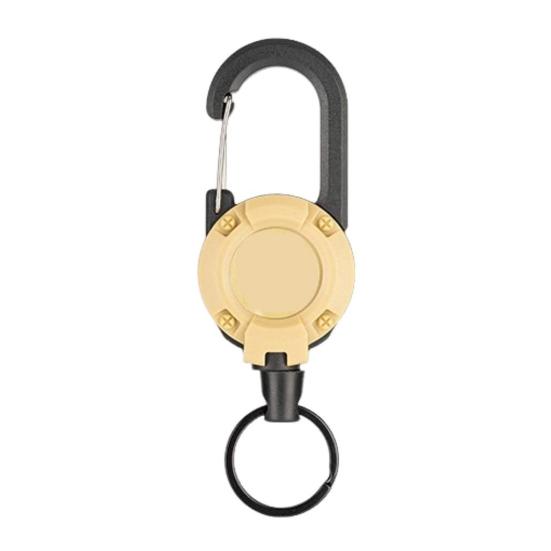 Fly Fishing Retractor Badge Reel with Wire Rope Multipurpose 360-Degree Rotation