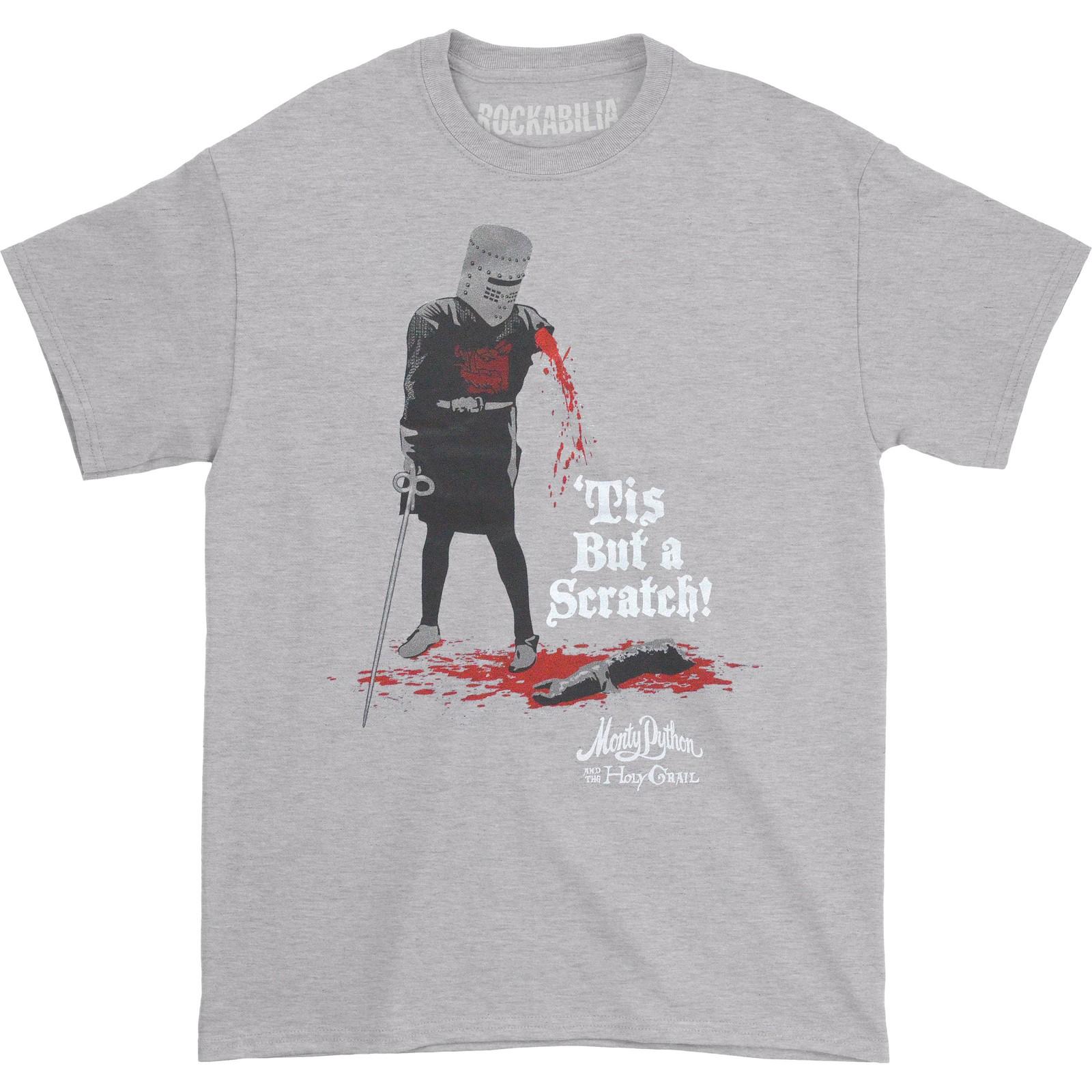Men s Monty Python Tis But A Scratch T-shirt Medium Grey L