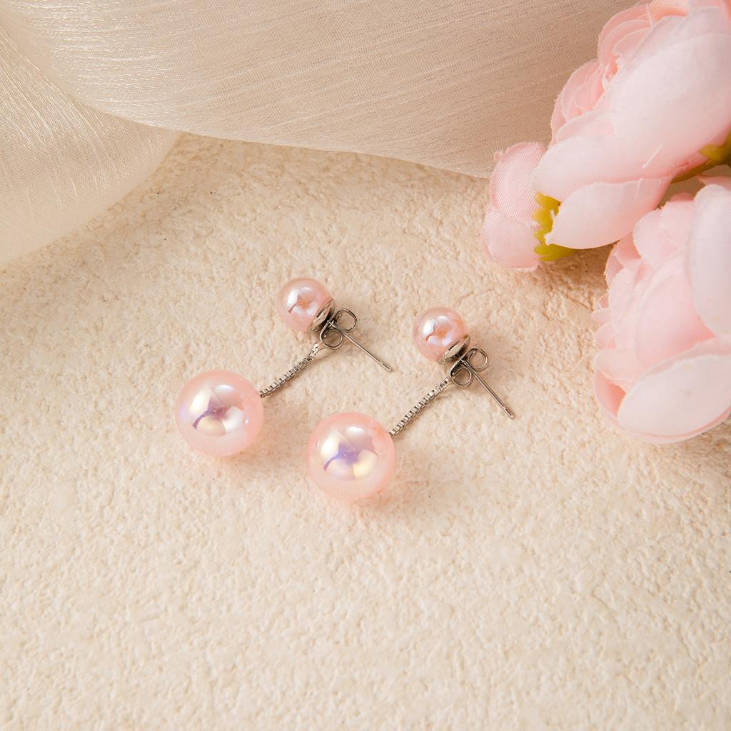 French Retro Simple Earrings Light Luxury High-End Temperament Socialite Pearl Earrings Small Fragrant Style Earrings
