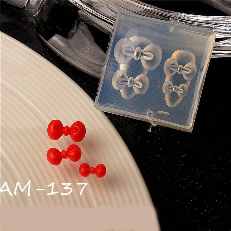 Ballet Style Nail Art Silicone Mold 3D Dragon Bowknot Resin Casting Molds DIY Nail Art Making Tool Template Epoxy Resin