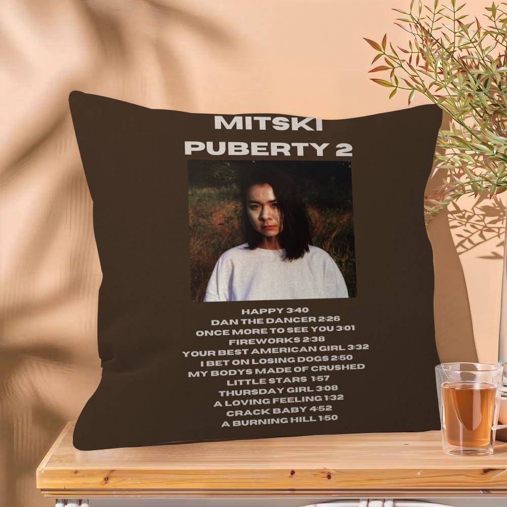 

Singer Mitski First Love Tv Girl Pillowcase toon Gift Cushion Cover Bedroom Home Sofa Chair Seat Decor pillow case 30x30 cm
