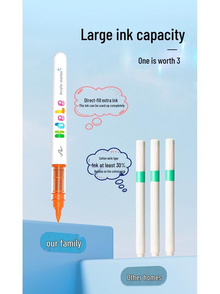 Huideluo Soft-tip Marker Set: Liquid Ink Acrylic Art and Journal Drawing Pens for Students