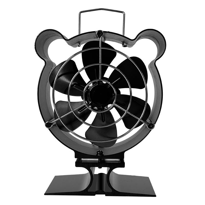 Blade Stove Fan Heat Powered Log Wood Burner Fireplace Fan Protective Cover Woodstove Fan Heater Efficient Heat Distribution