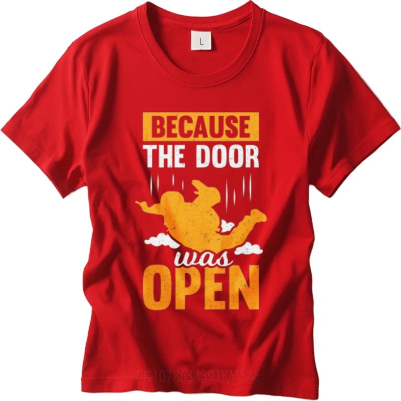 Relaxed Fit Tshirt Short Sleeve Shirt Comfortable Boys O Neck tshirt Casual Because The Door Was Open Anime Unisex tees S