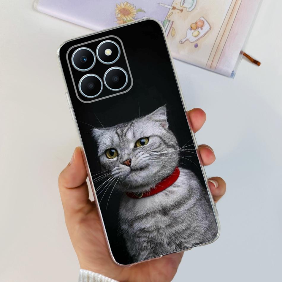 Pro Honor X6a Pouzdro na telefon HonorX6a X 6A 4G WDY-LX1 Roztomilý Motýl Květina Malované Měkký Silikon TPU Zadní Kryt Bumper