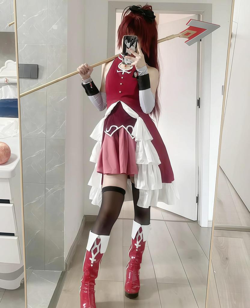 Madoka Magica Cosplay Sakura Kyoko Cosplay Costume Sakura Kyoko Cosplay Puella Magi Madoka Magica Adult Cultural Festival Event Costume Puella Magi