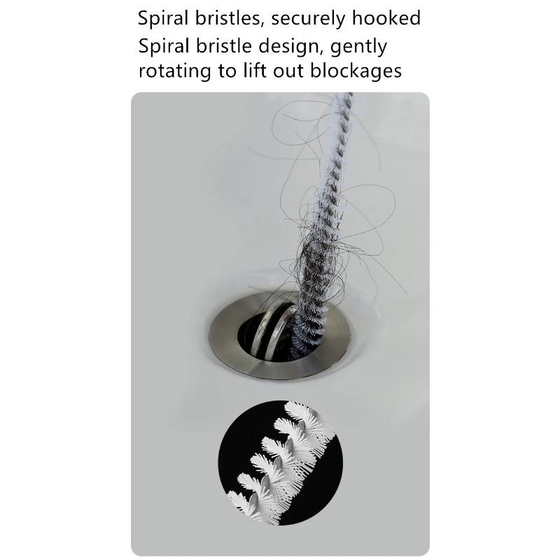 Pipe Dredging Brush Long Clean Kitchen Bathroom Hair Sewer Sink Cleaning Drain Pipe Flexible Cleaner Clog Plug Hole Remover Tool