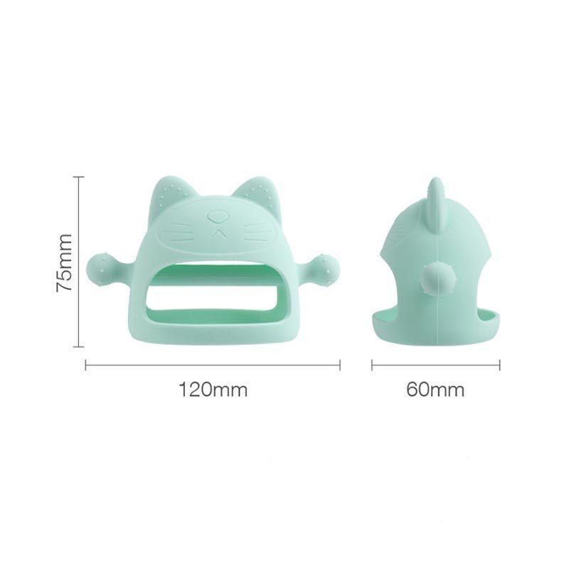 Baby Teething Stick, Cartoon Cat Anti-biting Hand-biting Fun Silicone Teething Stick Toy