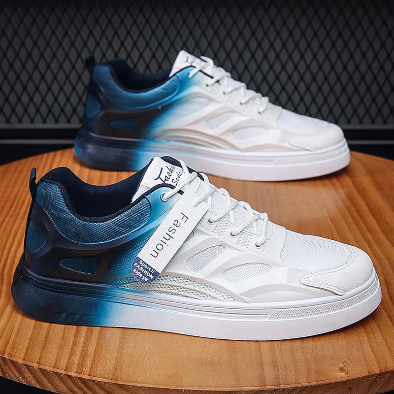 

Мужские кроссовки на шнуровке, повседневные кроссовки для скейтбординга, меняющие цвет, модные дышащие кроссовки для бега Tenis Para Hombre 39