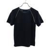 BALLANTYNE Made In the UK Short Sleeve Cotton Knit Cut Navy Women Used